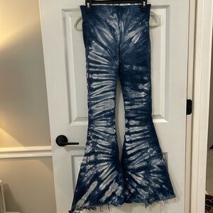MUMU tie dye flared pants